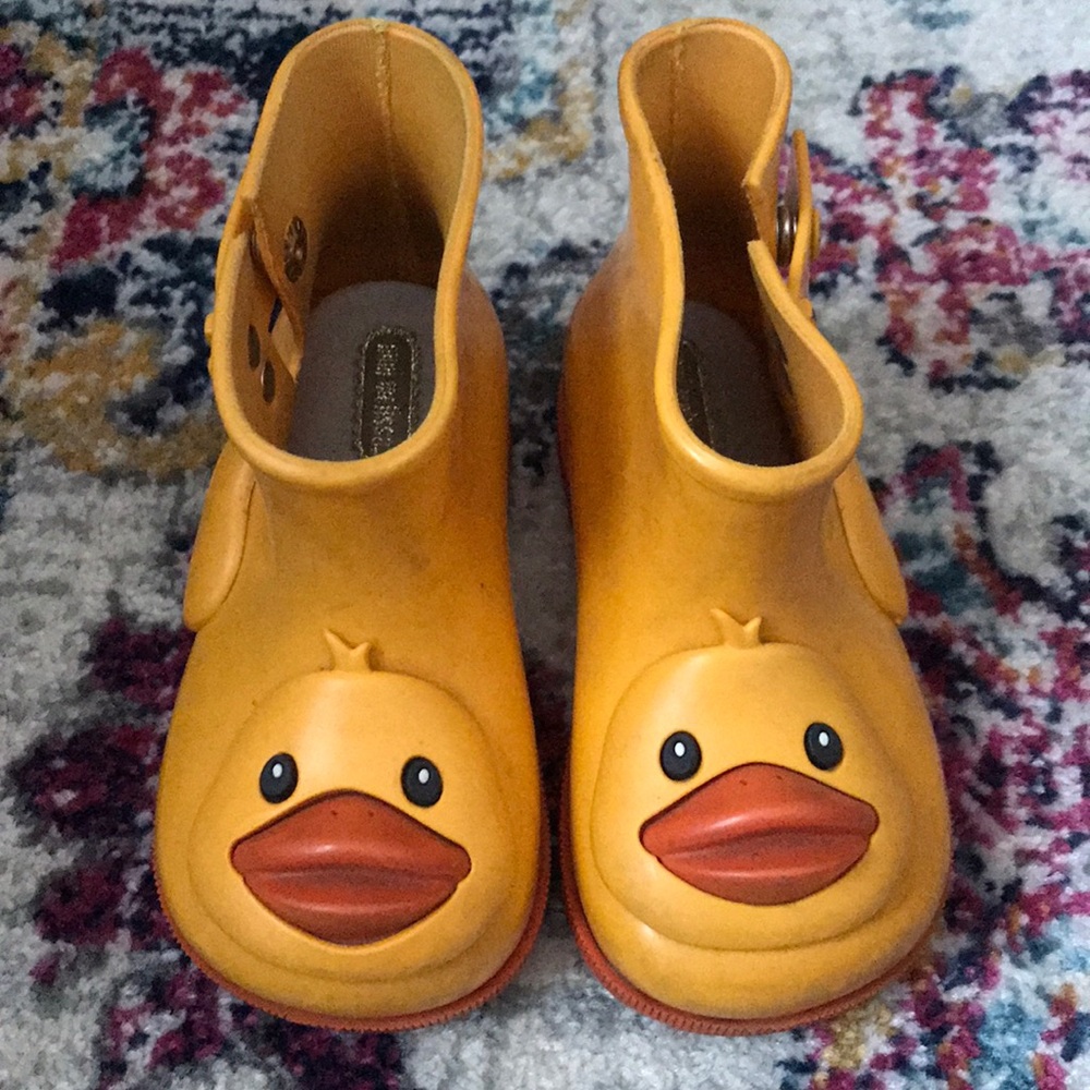 Sz8 Mini Melissa ducky rain boots